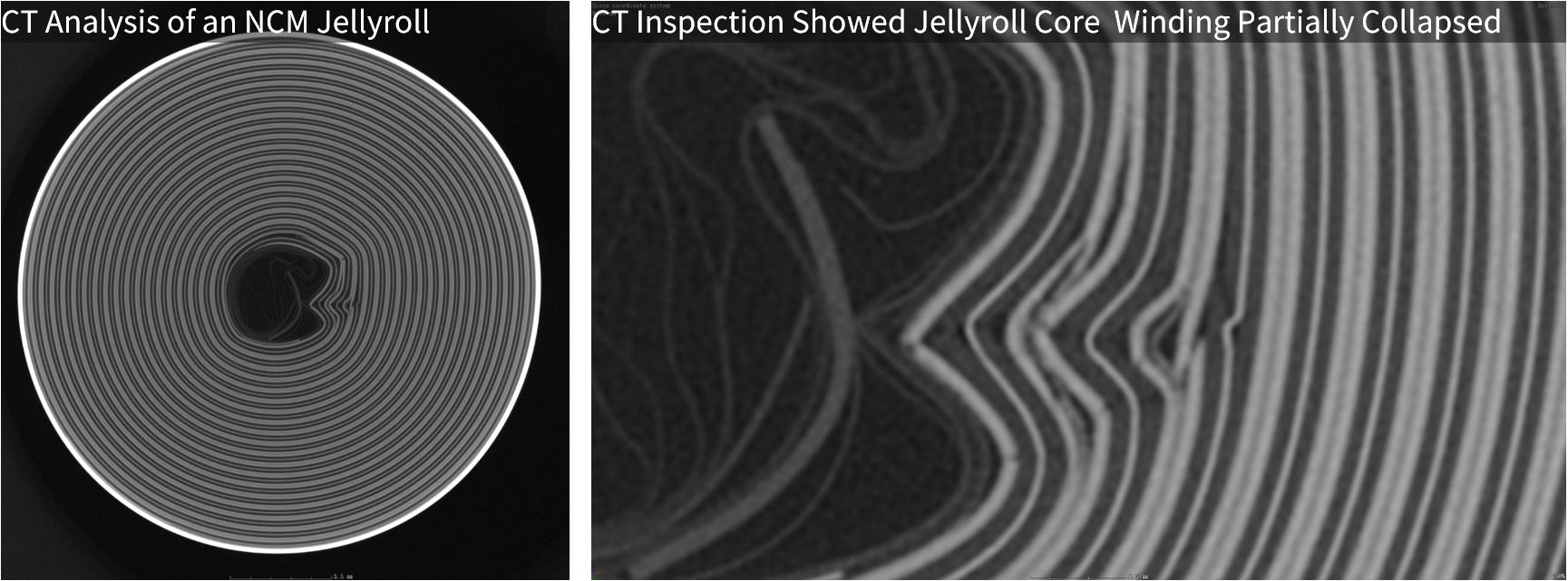 Collapse of Jelly Roll Core 50x Low Temperature Cycles